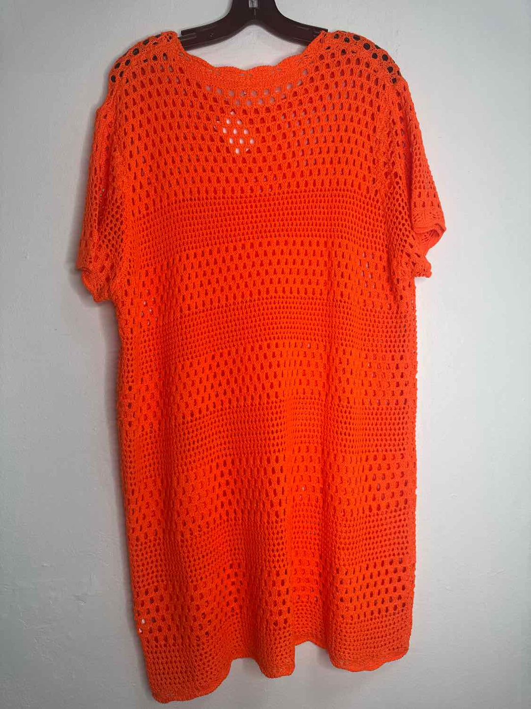 Size XL Orange Crochet cover-Up