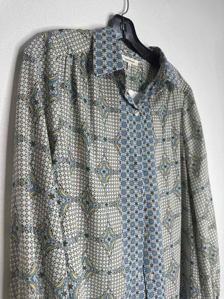 Max Studio Size L Ivory Button Down long sleeve top