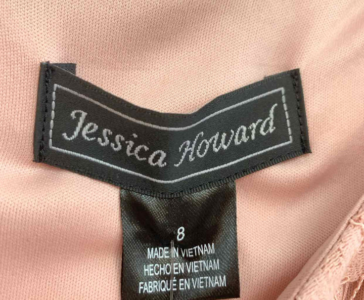 Jessica Howard Size 8 Pink 3/4 sleeve long sleeve dress
