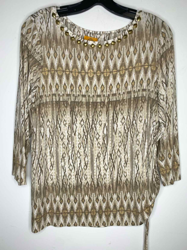 Ruby Rd. Women Size PL taupe long sleeve top
