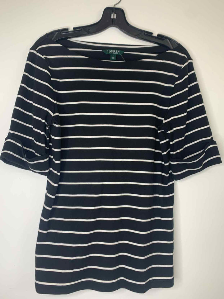 Ralph Lauren Women Size L striped short sleeve top