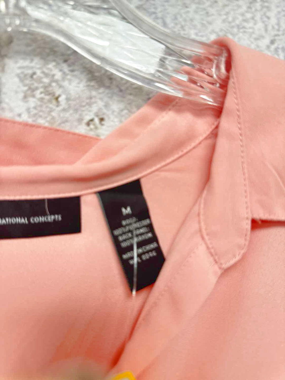 INC International Concepts Size M Peach Button Down long sleeve top