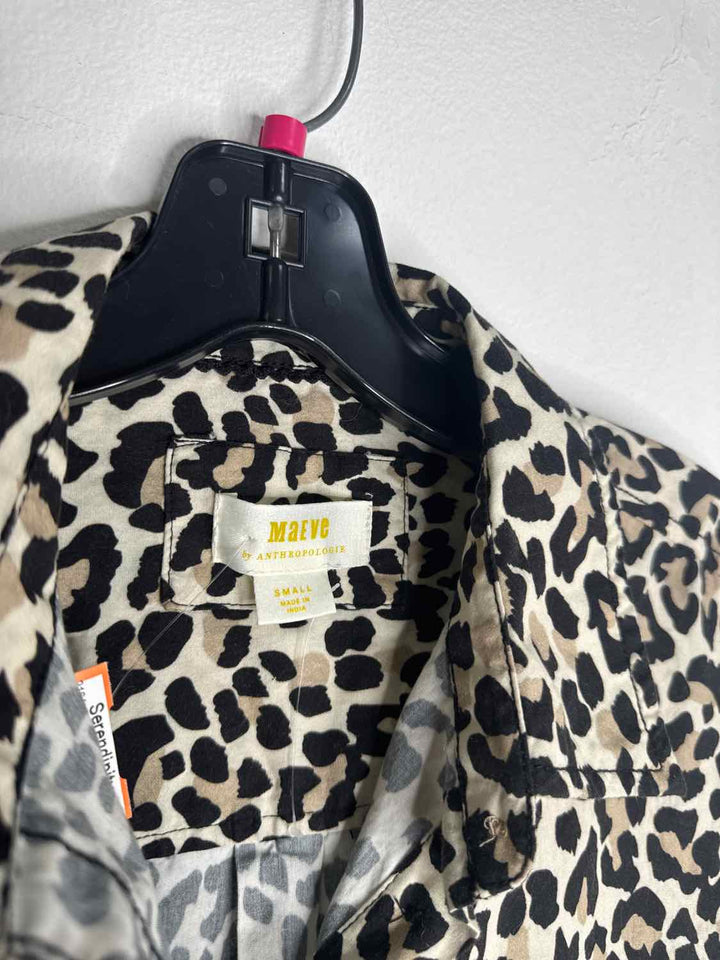 Maeve Size S Animal Print Button Down long sleeve top
