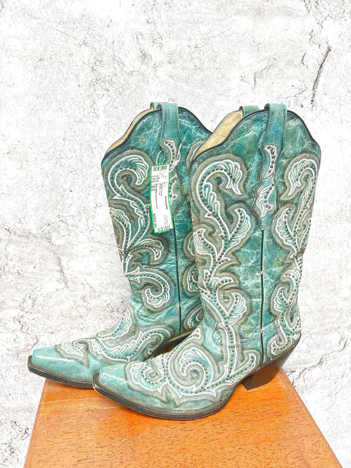 Corral Shoe Size 9.5 Teal cowgirl boot
