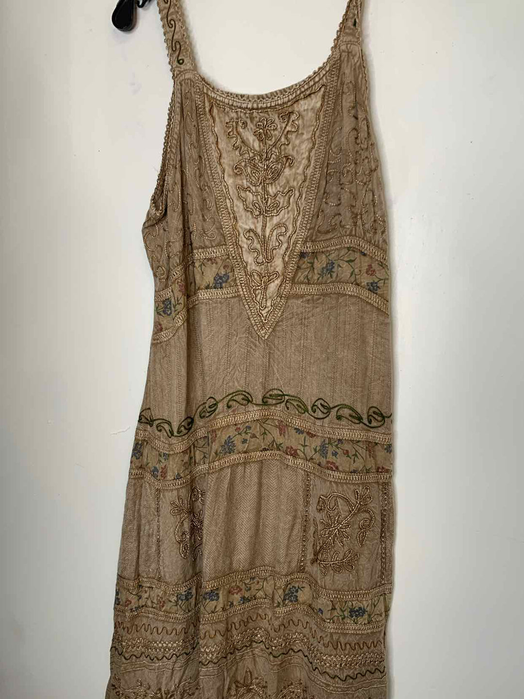 Women Size L Magic Brown sleeveless dress