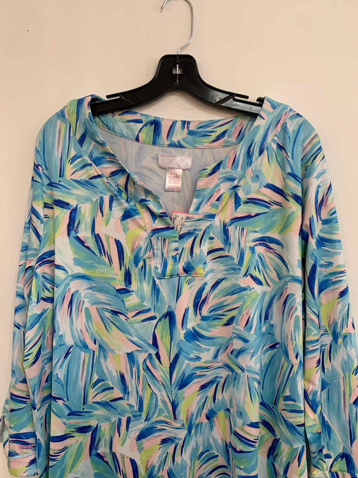 Stella Parker Size XXL Blue short sleeve top