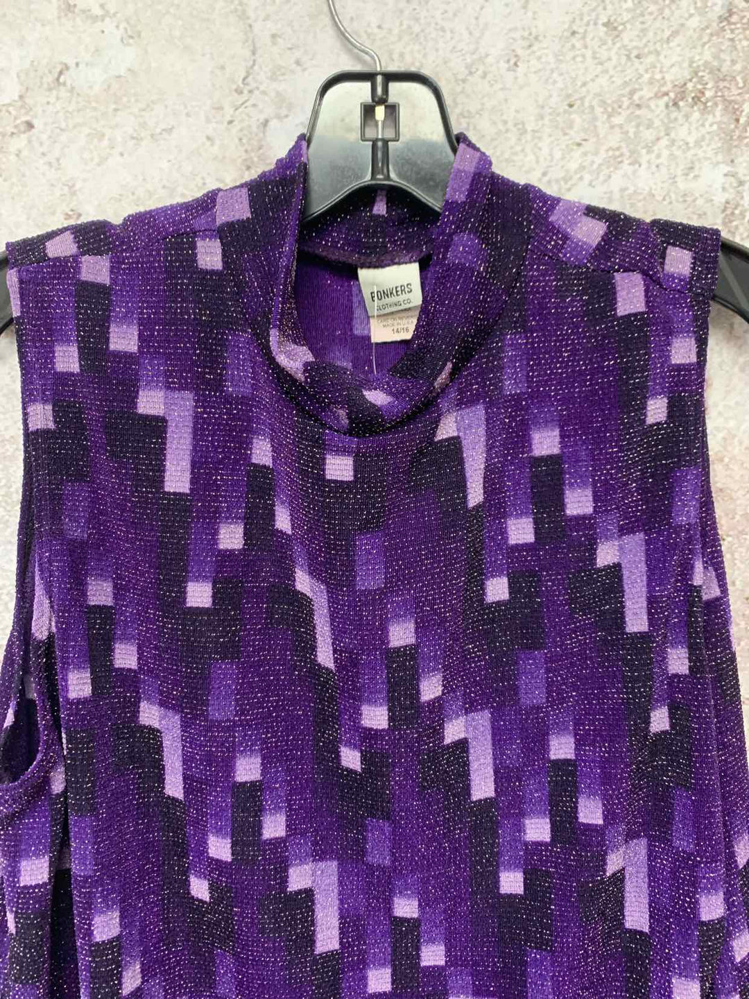Bonkers Size 14 Purple short sleeve top