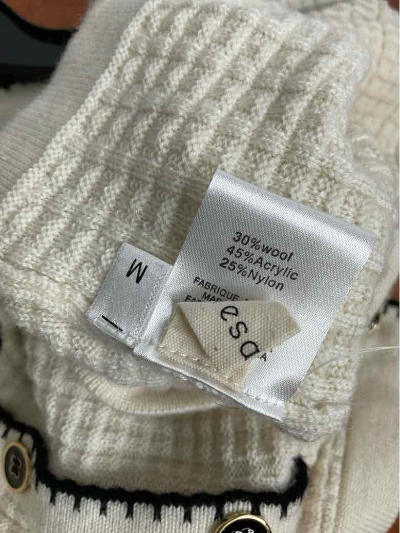 YESA Cream Button Down cardigan