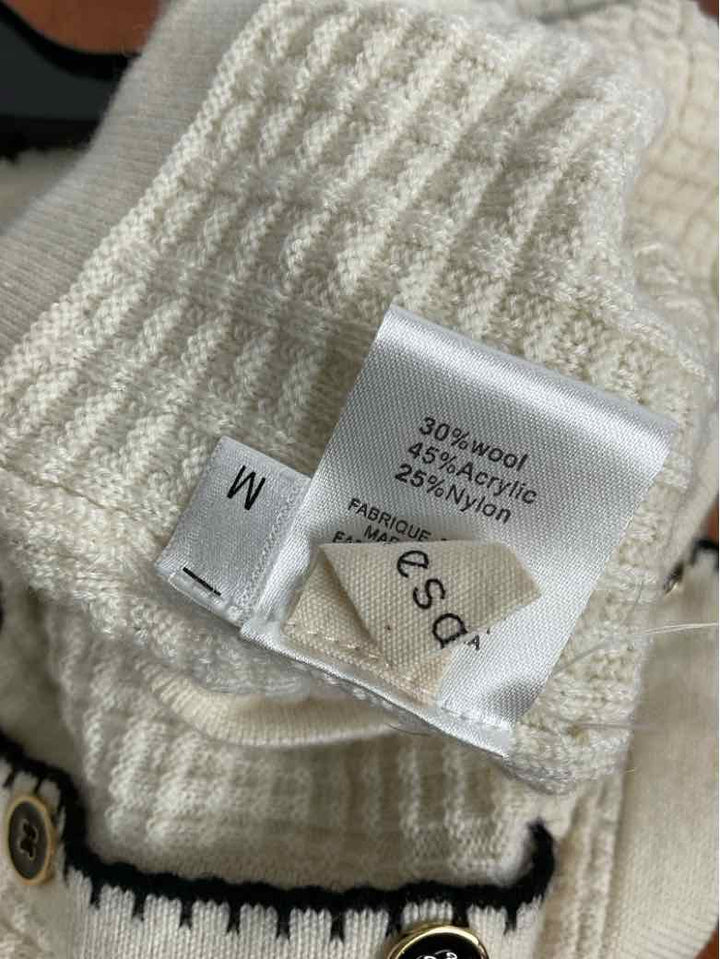 YESA Cream Button Down cardigan