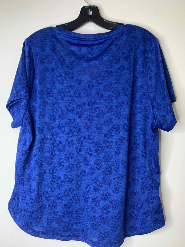 Tommy Bahama Women Size XL Blue short sleeve top