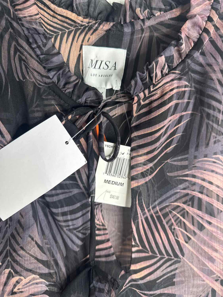 Misa Los Angeles Size M Multi-Color NWT Fern Leaves sleeveless dress