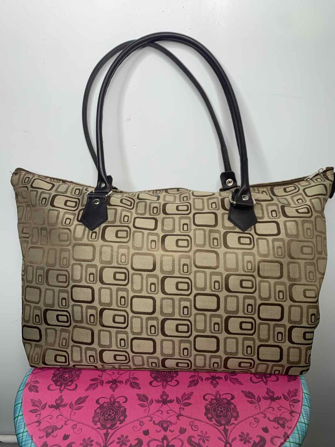 Brown tote bag