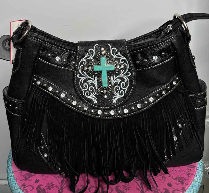 Jessie James Western Black shoulder bag