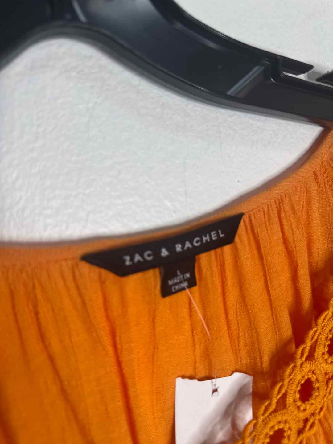 Zac & Rachel Size L Orange Circles long sleeve top