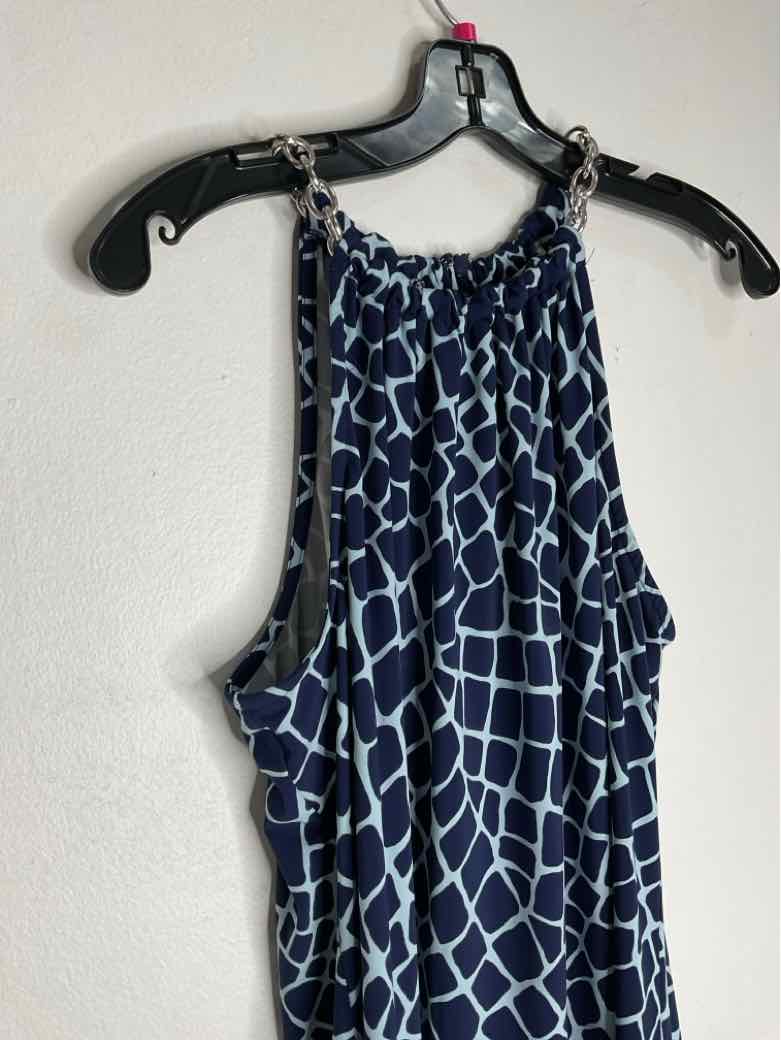 Michael Kors Size L Blue Scoop Neck sleeveless