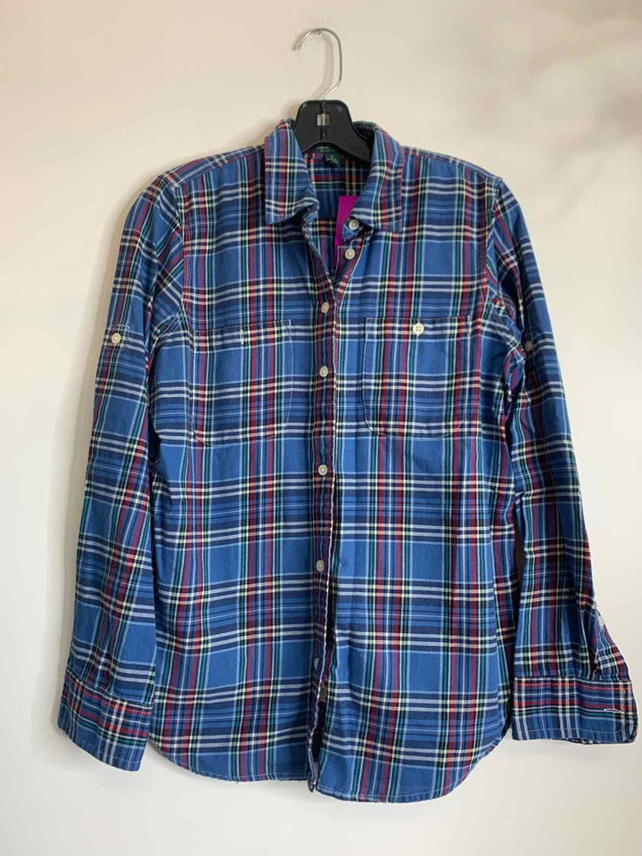 Ralph Lauren Women Size M plaid long sleeve top