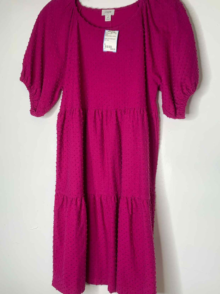 Women Size M J Crew Hot Pink short sleeve
