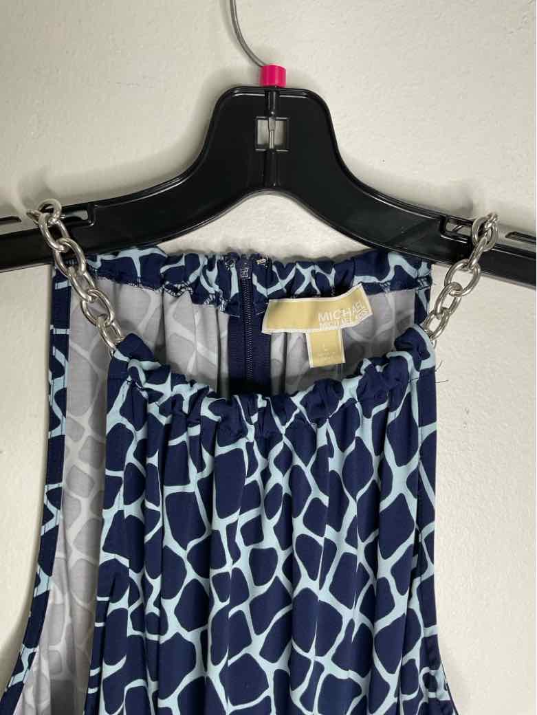 Michael Kors Size L Blue Scoop Neck sleeveless