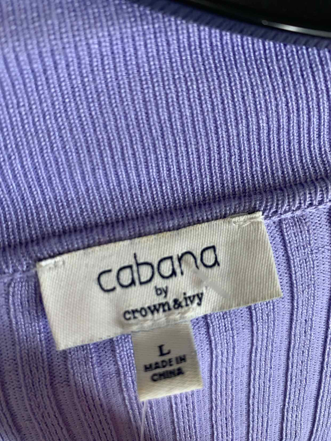 Crown & Ivy Women Size L Lavender long sleeve top