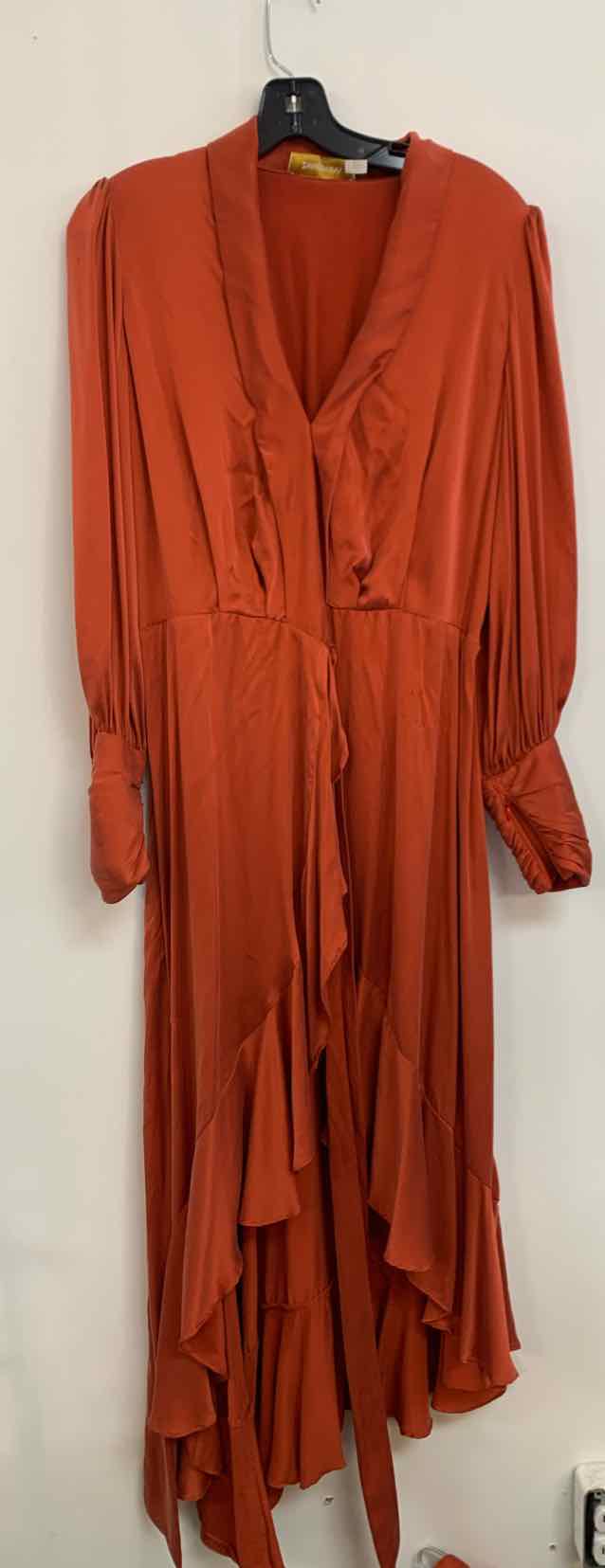 Zimmermann Size 1 Rust long sleeve dress