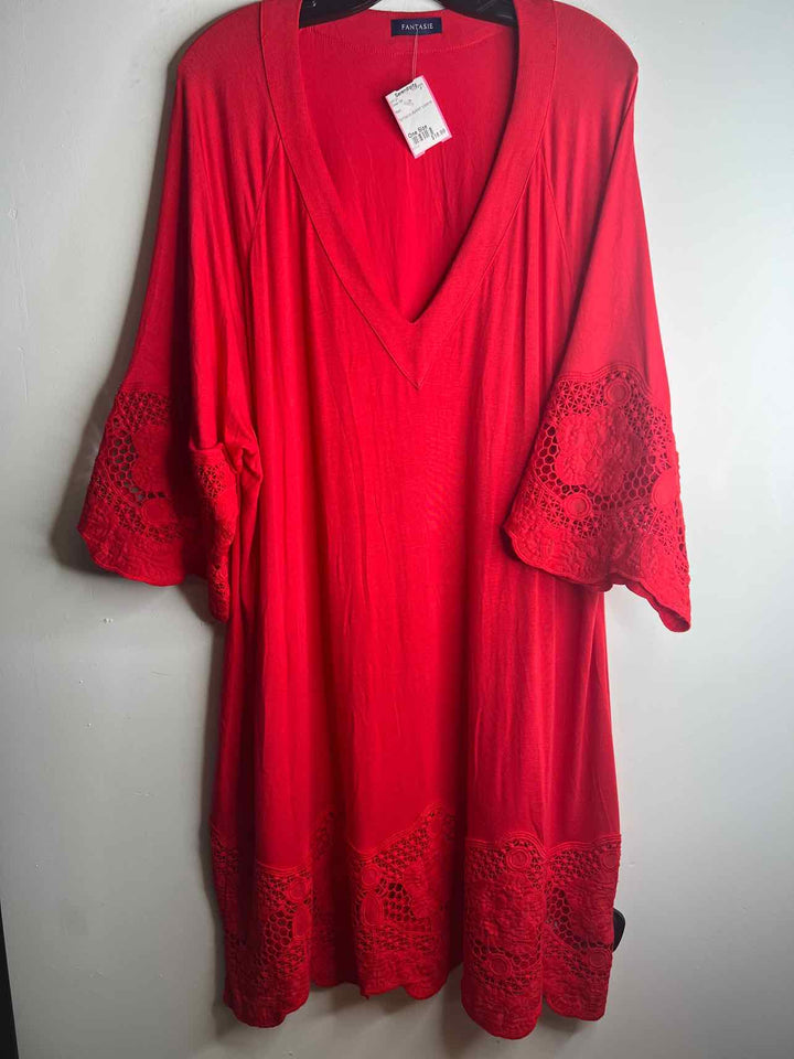 Women Size One Size Red Cover-Up