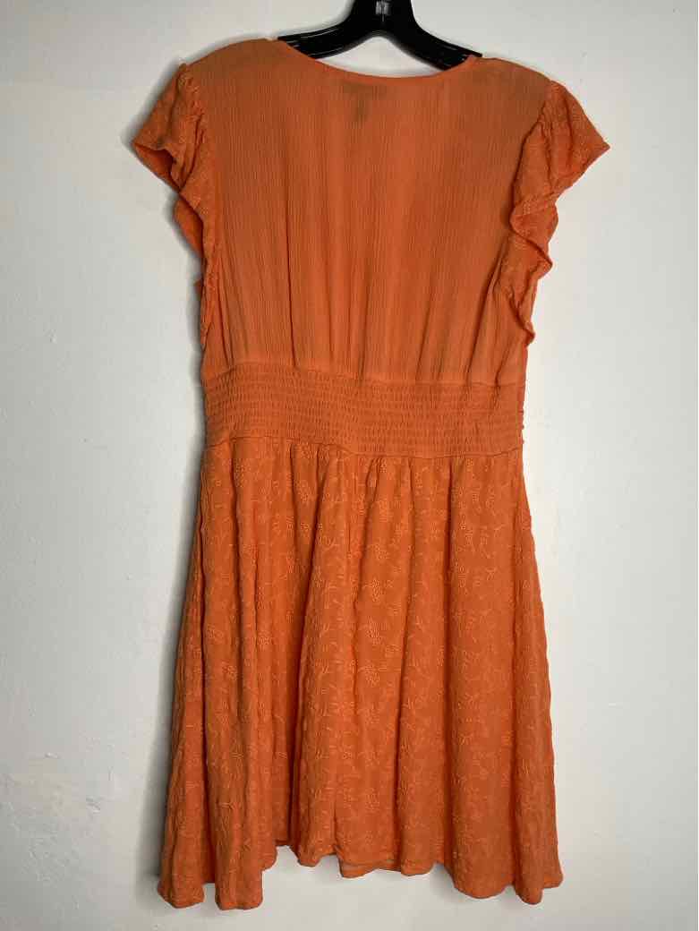 Jessica Simpson Size L Orange Solid short sleeve