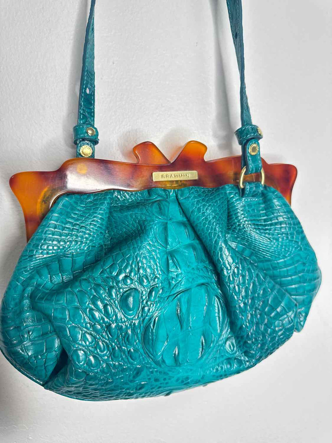 Brahmin Teal crossbody