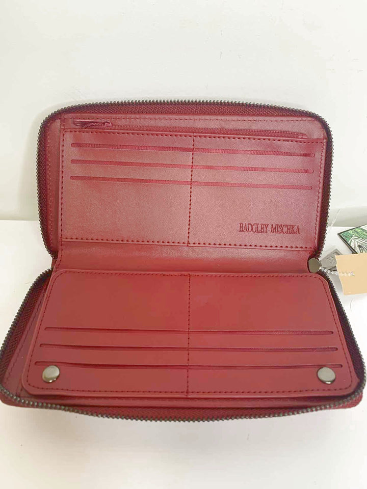 Badgley Mischka maroon wallet