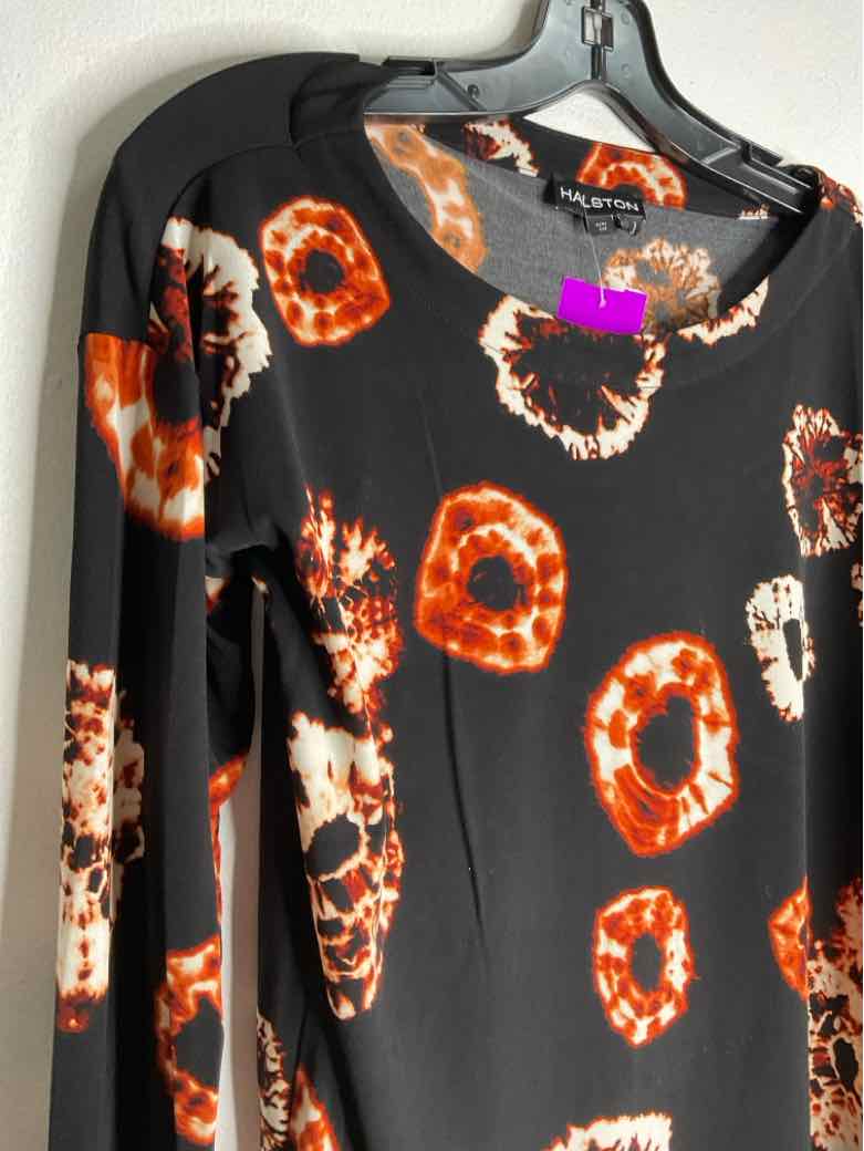 Halston Size PS Black Scoop Neck long sleeve top