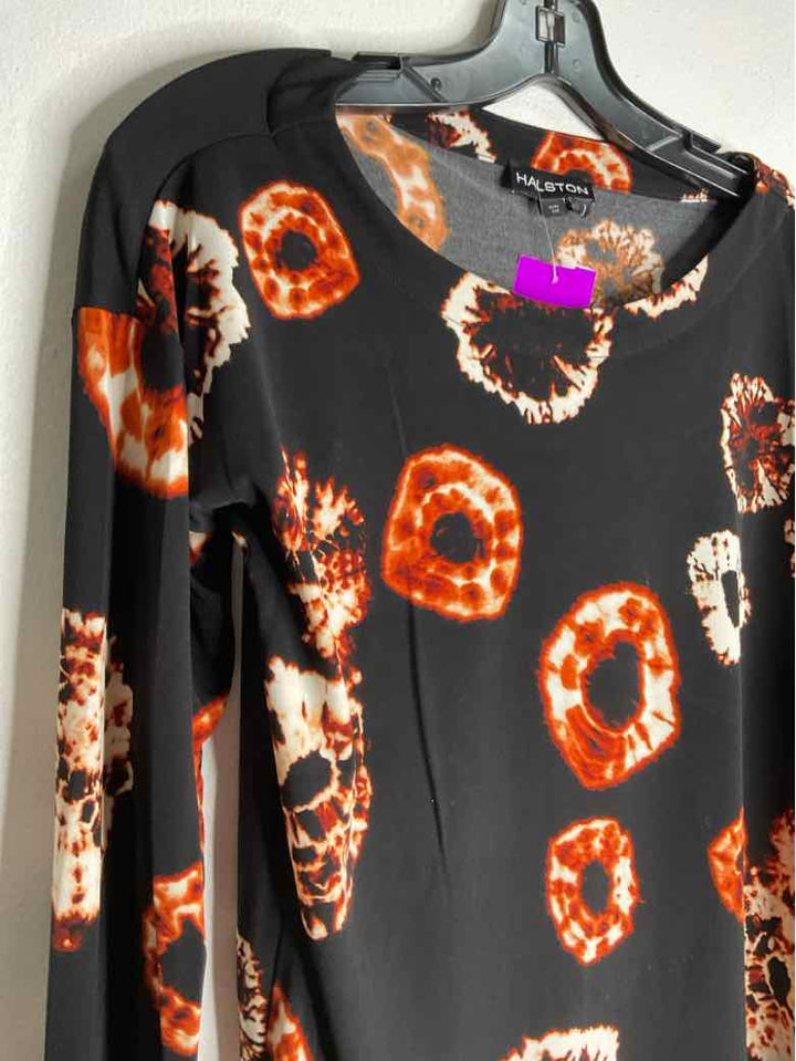 Halston Size PS Black Scoop Neck long sleeve top