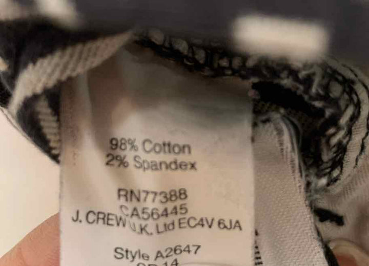 J Crew Size 2 Black Beige casual