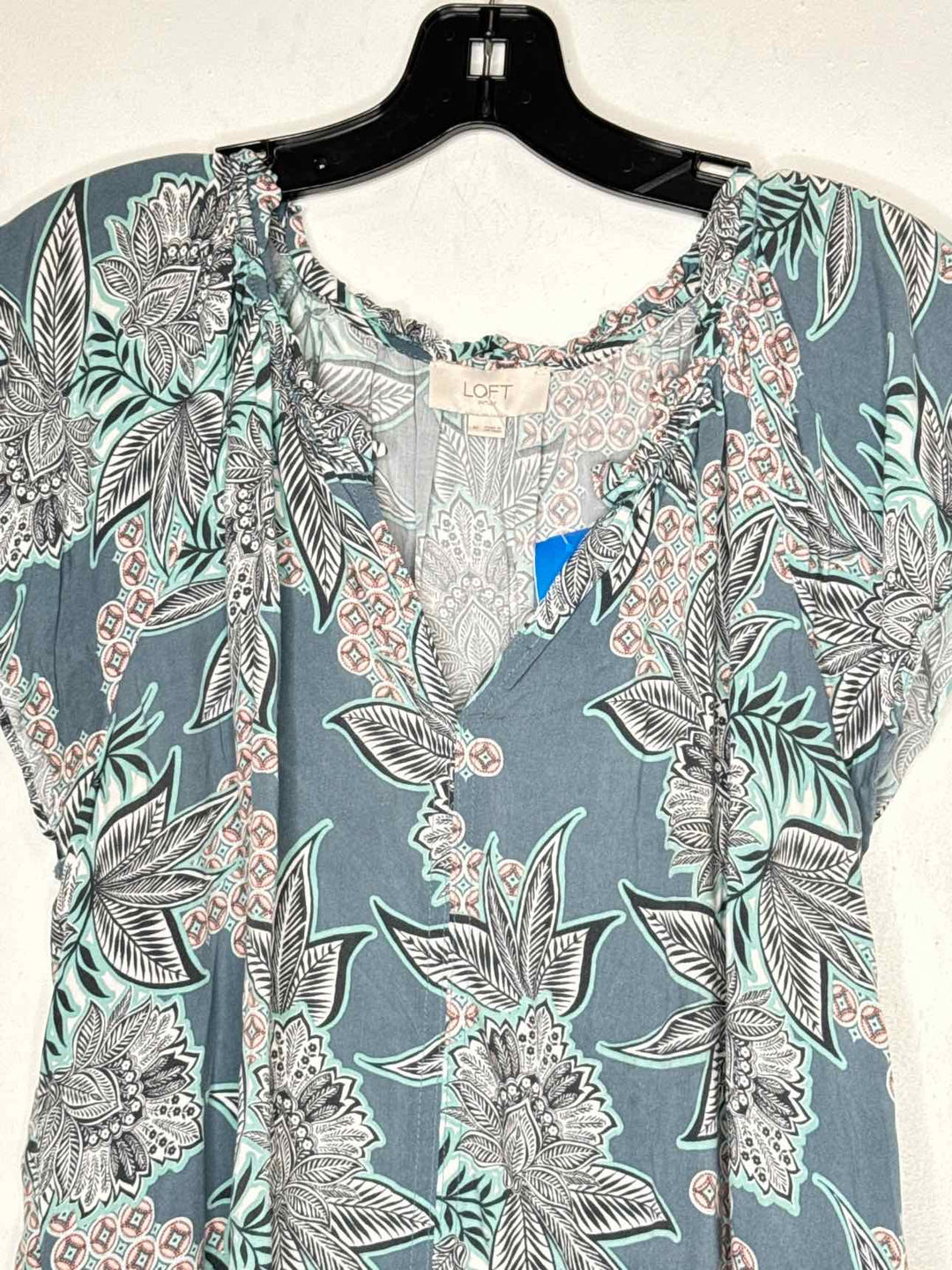 Loft Women Size 14 Teal short sleeve top