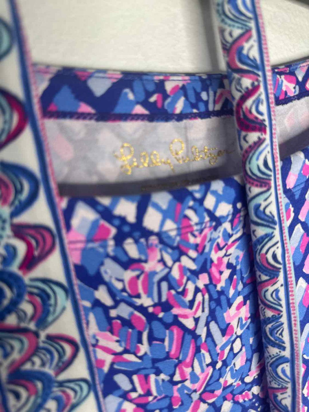 Lilly Pulitzer Size S Blue Pink long sleeve dress