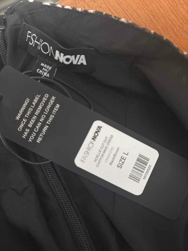 Fashion Nova Size L Black spaghetti strap dress