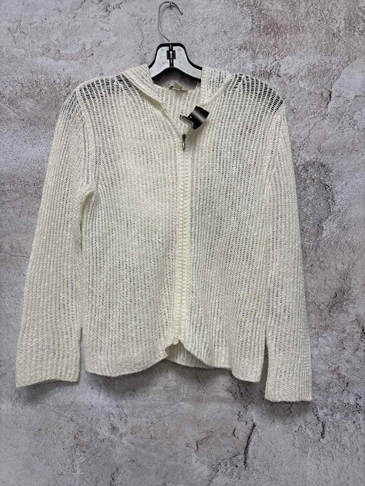 J Jill Women Size XS White cardigan