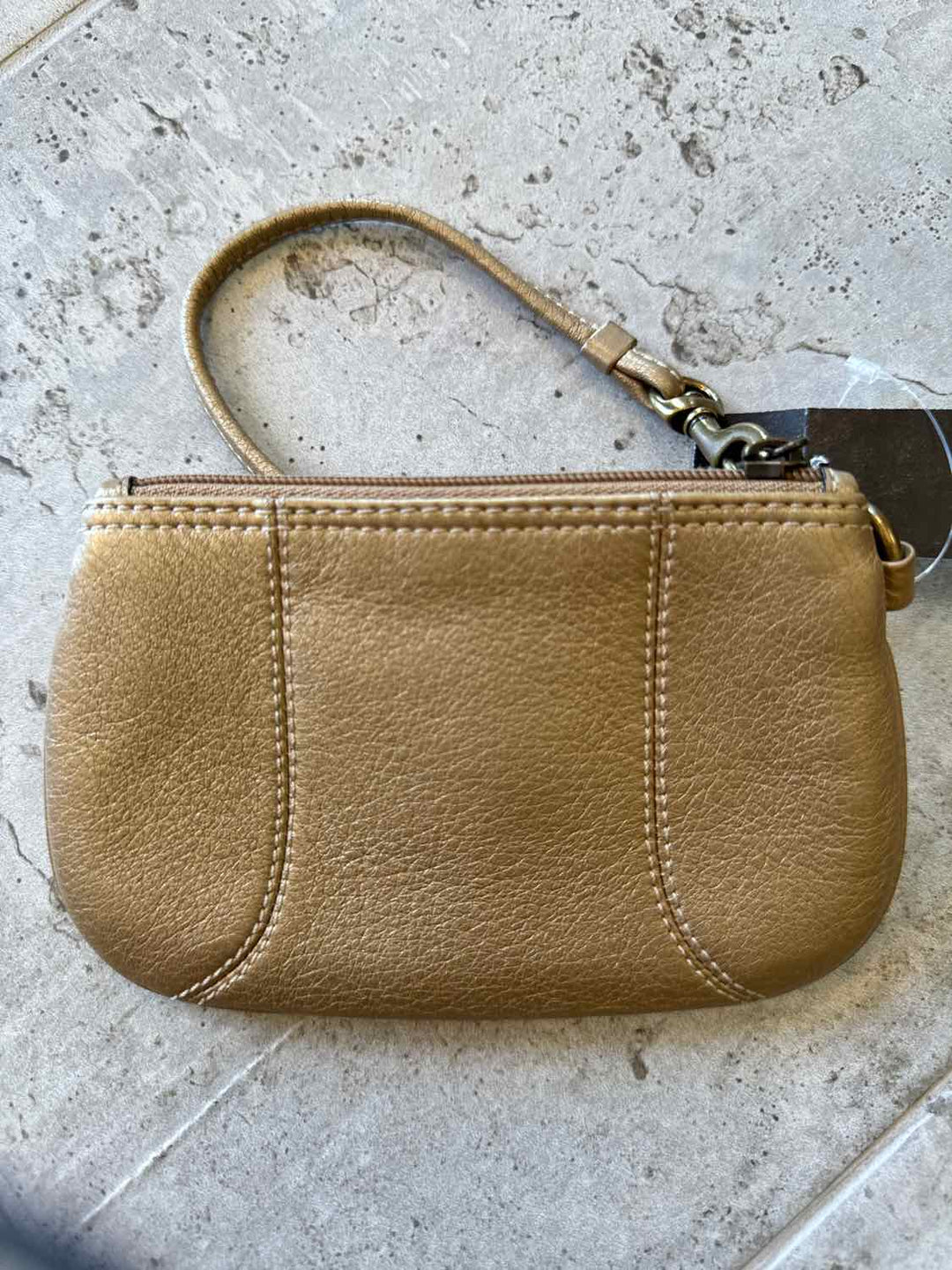 Coach gold wristlet