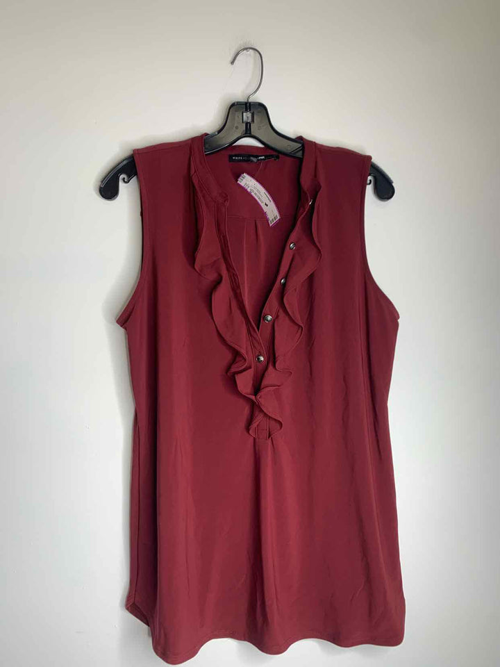 White Black Market Women Size M Burgundy sleeveless