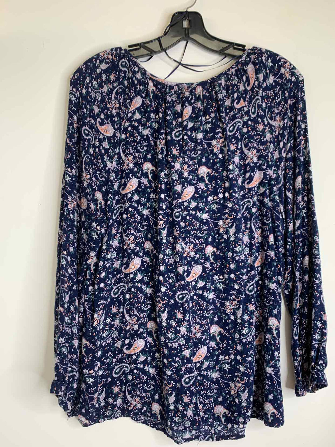 Lucky Brand Women Size XL Blue long sleeve top