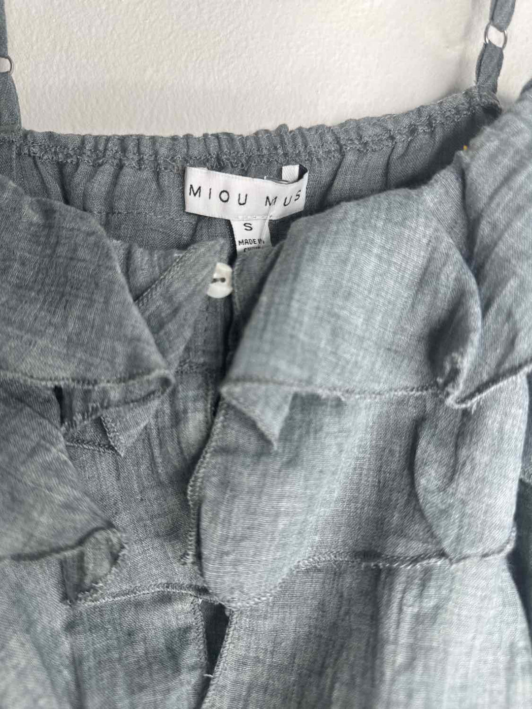 Miou Muse Size S Grey Crop Top spaghetti strap