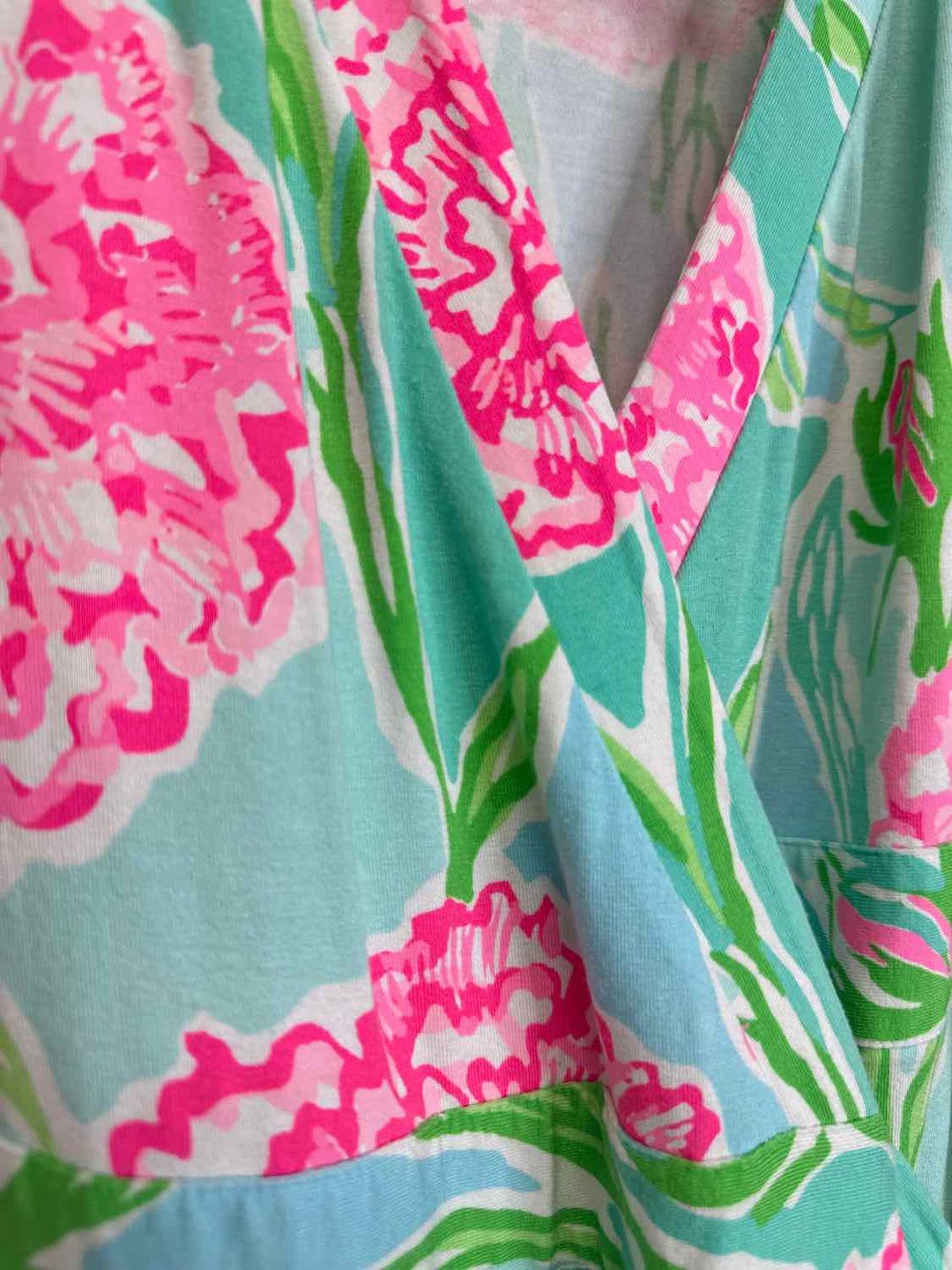 Lilly Pulitzer Size XS Pink Lime Green long sleeve dress