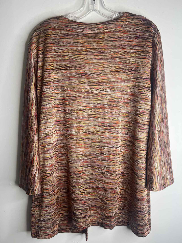 Chicos Women Size 3 rust long sleeve top