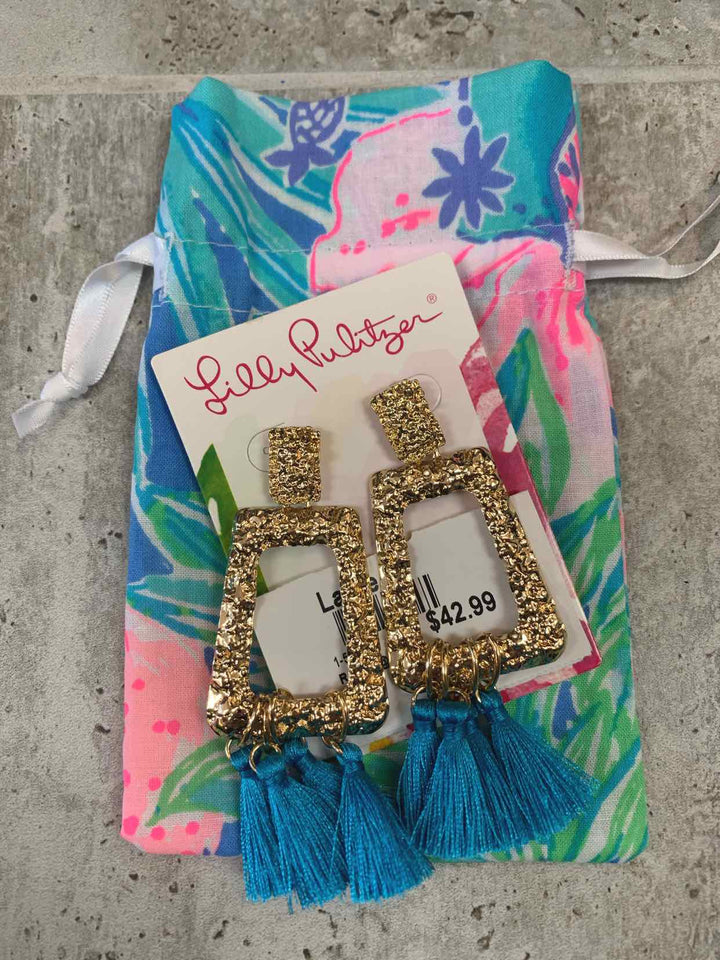 Lilly Pulitzer Size Large gold Earrings