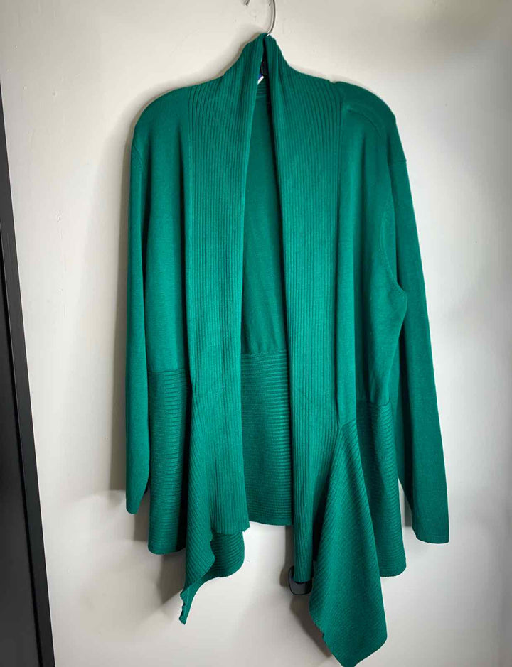 JM Collections Women Size XL Green cardigan