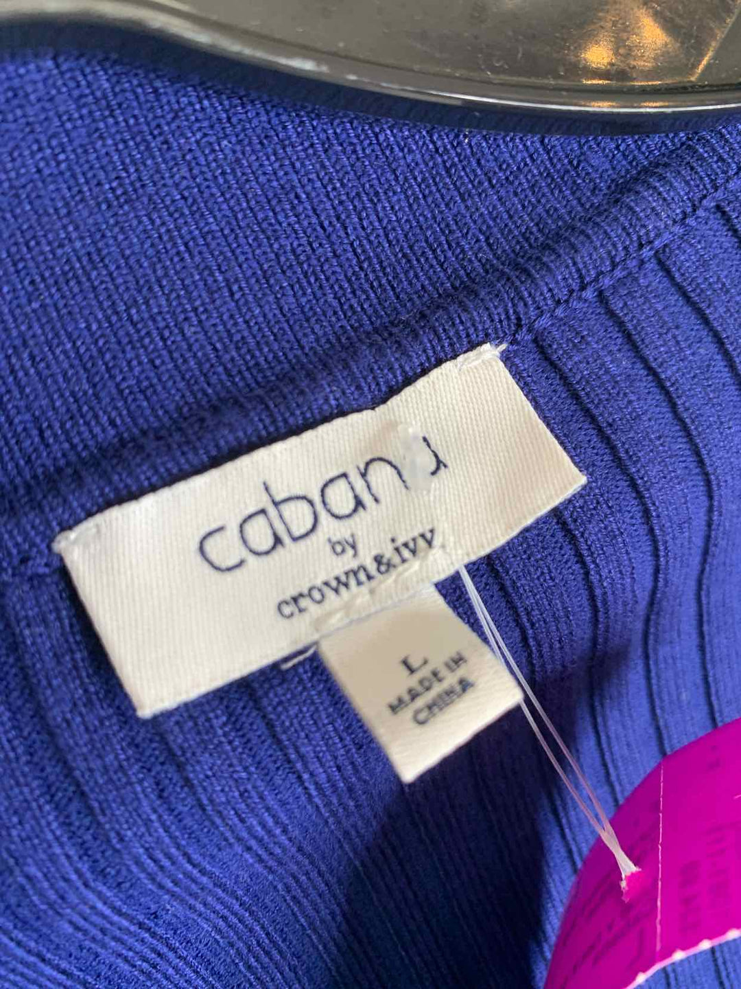 Cabana Women Size L Blue long sleeve top