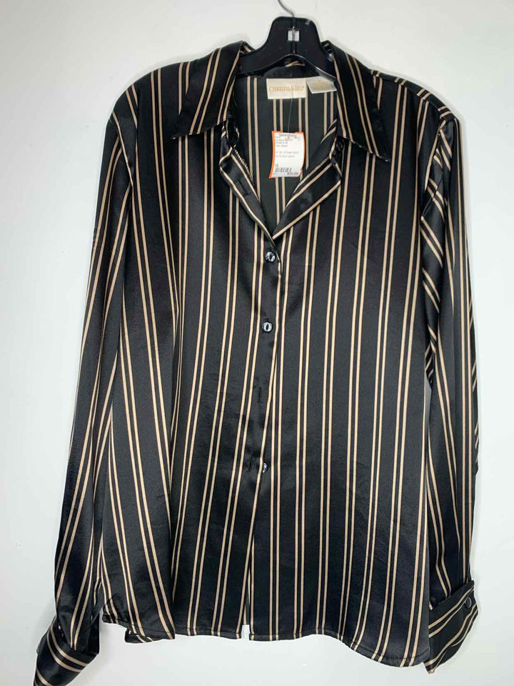 Christie & Jill Women Size 16 striped long sleeve top
