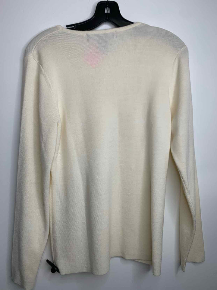 Dialogue Women Size L Ivory long sleeve top