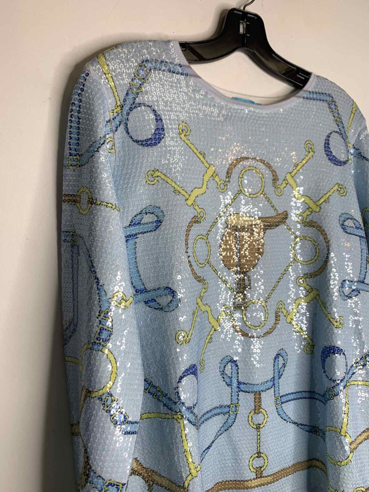 J McLaughlin Women Size L Blue long sleeve top