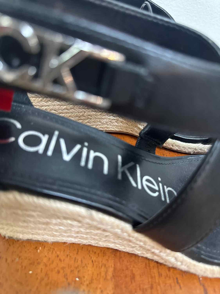 Calvin Klein Black W Shoe Size 9 medium sandal