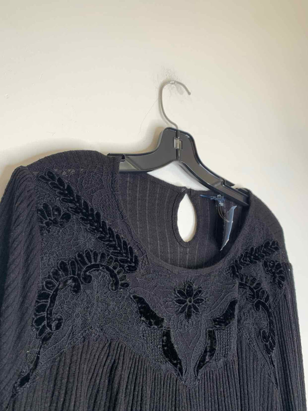 Lucky Brand Women Size L Black long sleeve top