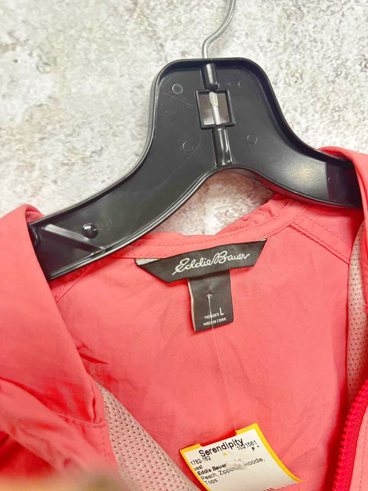 Eddie Bauer Size L Peach Hoodie vest